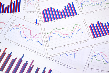 Photo diagrams and graphs on the paper