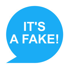 Icono plano texto ITS A FAKE