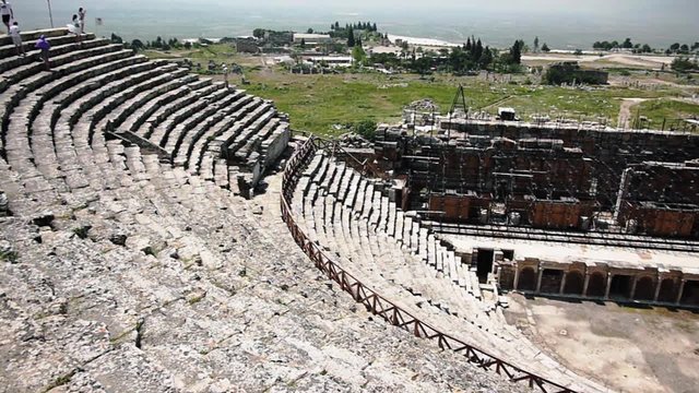 Panoramic View Of An Ancient Amphitheater