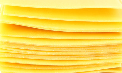 Lasagne sheets pasta isolated on a white