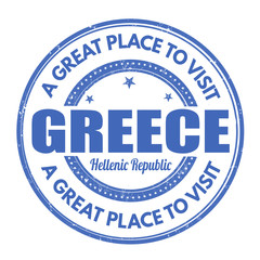 Greece  grunge stamp