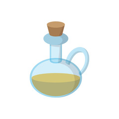 Bottle of olive oil icon, cartoon style