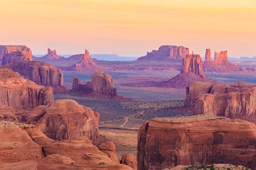 Acrylic prints Arizona Sunrise in Hunts Mesa in Monument Valley, Arizona, USA