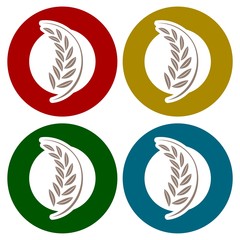 Wheat icons set