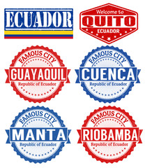 Ecuador cities stamp
