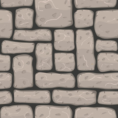 Seamless cartoon stone texture. Vector illustration.