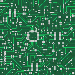 Electronic board. Seamless pattern.
