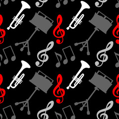 Musical seamless pattern 