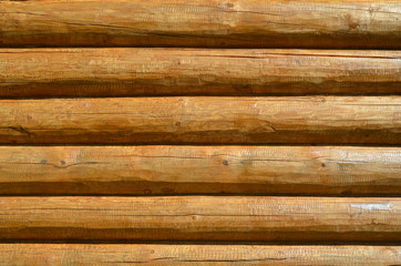 Log wall, close-up. Background