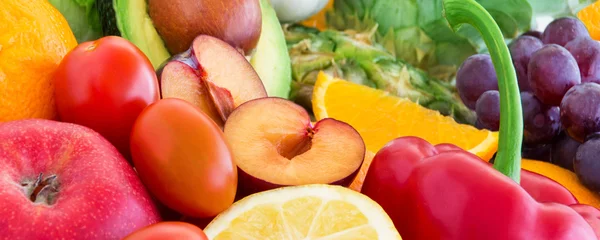 Kissenbezug Vegetables and fruits © Pixelot