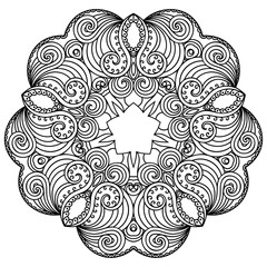 Vector henna tatoo mandala. Mehndi style.
