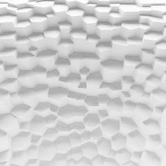 Geometric color abstract polygons extruded cells wallpaper, as crack wall