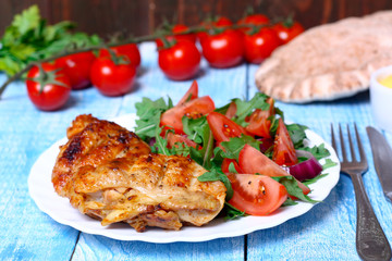 grilled chicken and tomato salad