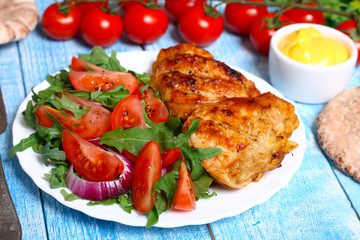 grilled chicken and tomato salad