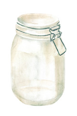 glass jar watercolor illustration - 103971726