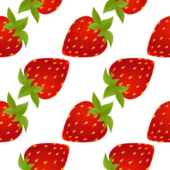 Strawberries seamless pattern