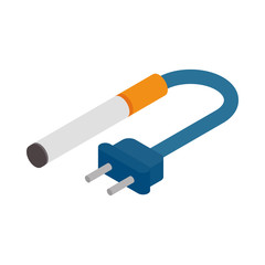 Electronic cigarette icon, isometric 3d style