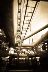 Singapore Flyer Closed Up in Black and White..