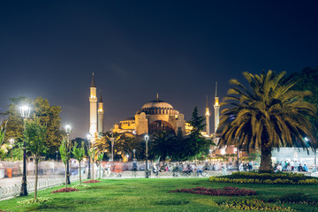 Naklejka premium Night landscape of Istanbul