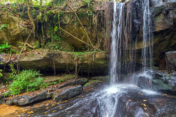 Naklejka na ściany i meble Nature Waterfall in the Rain Forest