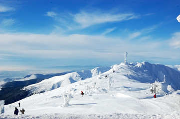Landscape with mountains and blue sky. © dragunoff