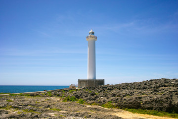 Fototapeta na wymiar 沖縄　残波岬の灯台