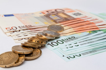 European money - coins and banknotes