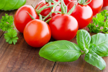 Tomatoes and basil