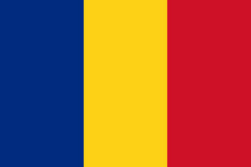 Vector of Romanian flag. - obrazy, fototapety, plakaty