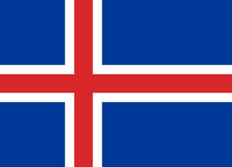 Fototapeta premium Vector of Icelandic flag.