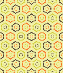 Vector modern seamless colorful geometry hexagon pattern, color abstract geometric background, pillow multicolored print, retro texture, hipster fashion design
