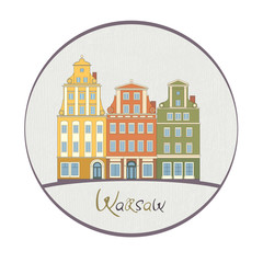 Warsaw old town facades