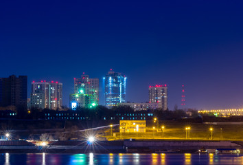 Obraz na płótnie Canvas Lights of the city at night