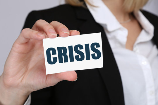 Crisis financial banking management depts business concept