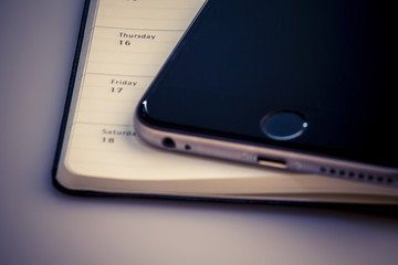 new smartphone on calendar