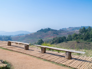 Fototapeta na wymiar Landscape of Mon Cham hill ridge - Chiangmai,Thailand