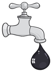 Faucet With Petroleum Or Oil Drop Design