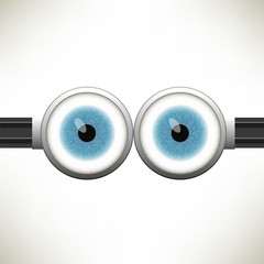 Vector Goggle with Two Blue Eyes