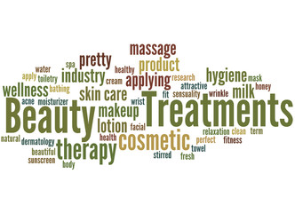 Beauty Treatments, word cloud concept 4