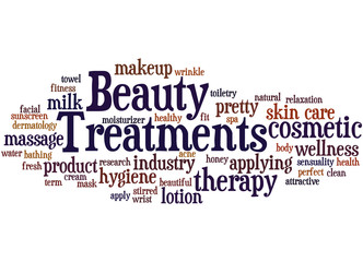 Beauty Treatments, word cloud concept 8