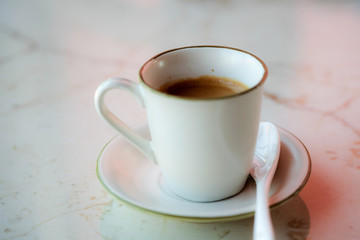 Hot espresso  coffee
