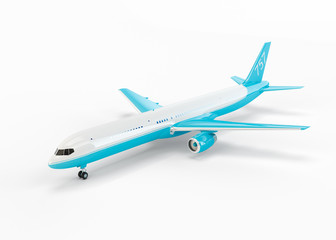 Passenger airplane isolated on white background