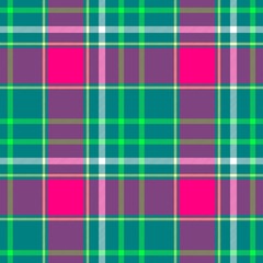 green pink white check diamond tartan plaid fabric seamless pattern texture background