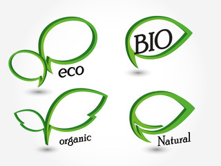 set eco green logos