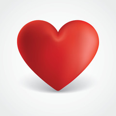 A Big Red Valentine Heart Illustration