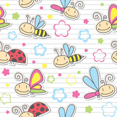 pattern with insects