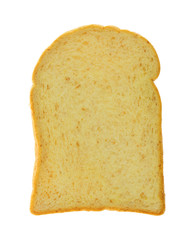 Slice of the toast bread isolated over the white