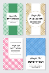 Vector vintage invitation cards templates