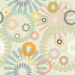 Abstract flowers, a seamless pattern