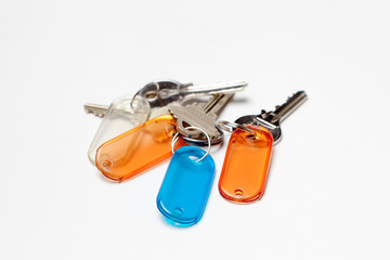 bunch of  keys with colored tags